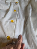 Vintage 70s Young Edwardian ivory yellow dress