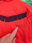Vintage Kids Red Fringe Western Top