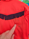 Vintage Kids Red Fringe Western Top