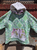 Unforgiven Upcycle Terry Cloth & Felt Blanket Hoodie