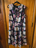 Gently Used Unique Vintage Purpl Floral Midi Dress