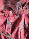 Vintage 50s Pink with Purple Floral Print Sun Dress