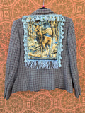 Unforgiven Upcycled Velvet Elk and Fringe Blazer