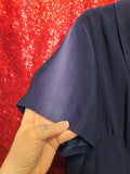Vintage 40 Navy Blue Sheer Dress