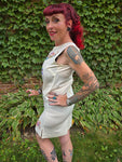 Vintage 60's White Bird and Flower Embroidered Dress