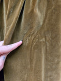 Vintage Green Velvet with Gold fringe Curtain