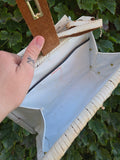 Vintage White Wicker Purse