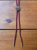 Unforgiven Kissing Angels Red & Black Leather Bolo Tie