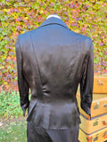 Vintage 40s Black Satin Blazer Jacket