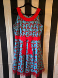 Gently Used Sourpuss Red and Teal Cherry dress