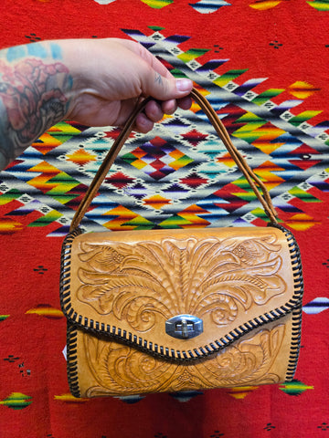Vintage Tooled Leather Bag
