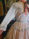 Vintage 1960's Pink and Silver Patio Dress Set