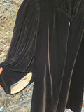Vintage Gathered Black Velvet Coat