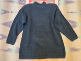 Vintage 90s Black Cable Knit Sweater