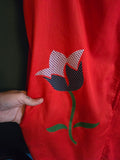 Vintage Volup Red house dress with Tulip