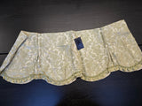 Vintage Green Brocade Scalloped Curtain Valence