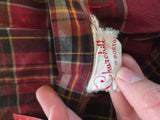 Vintage 50s red black and yellow plaid pleated skirt