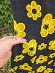 Vintage 60s black and yellow daisy dress