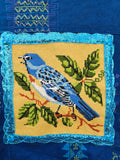 Unforgiven Upcycled Blue Bird Sequin Denim Jacket