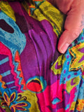 Vintage Volup 90s Abstact Jumpsuit in Pink and Blue