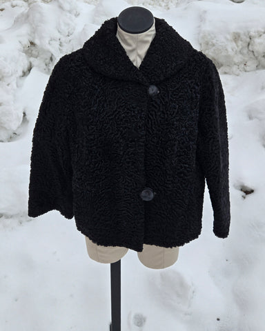 Vintage 50s Persian Wool Cropped Jacket