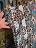 Vintage purple blue and brown geometric kaftan