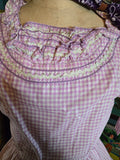 Vintage 60s Purple Gingham Square Dancing Dress