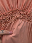 Vintage 70s Orange Angel Sleeve Maxi Dress