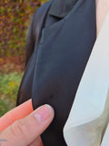 Vintage 40s Black Satin Blazer Jacket