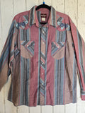 Unforgiven Upcycled Rose Blue Striped Western