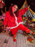 Odd Betties Vintage Red Polka Dot & Ruffle Clown Set