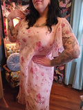 2X Vintage 90s pink volup Spring Dress