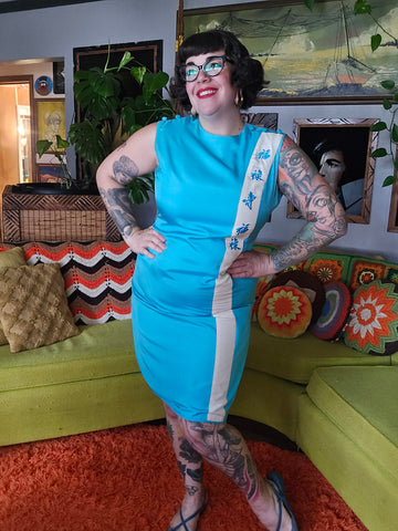 Vintage Blue Casi Sleeveless Dress