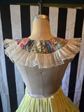 Unforgiven Vintage Quilt White Lace Clown Collar