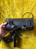 Unforgiven Upcycled Round Motorcycle Bag Purse