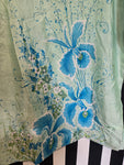 Vintage 60s Green Silk Thapawong top