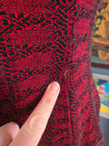 Vintage 40s Brilliant Red and Black Knit Swimsuit