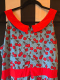 Gently Used Sourpuss Red and Teal Cherry dress