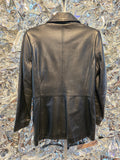 Vintage 1990s Black Leather Coat