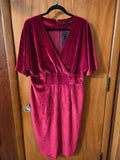 Gently Used Gowntown Red Velvet Wiggle Dress