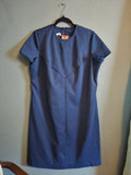 Vintage Volup Navy Polyester shift dress