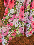 Unforgiven Upcycled Pink Floral Overall Dress
