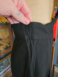 Vintage 50s black jumper dress Deep V Pinafore