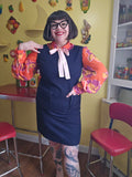 Vintage 60s Navy Wool Jumper Dress