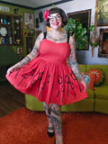 Gently Used Oblong Box Red Devil Pitchfork Dress