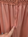 Vintage 70s Orange Angel Sleeve Maxi Dress
