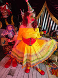 Odd Betties Vintage Yellow Rainbow Tulle Clown Set