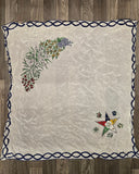 Vintage 50s White Masonic Star Square Scarf