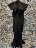 Gently Used Fashion Nova Black Ruffle Mermaid Dress