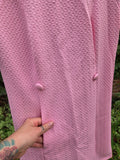 Vintage 60s Pink Double Knit Polyester Dress
